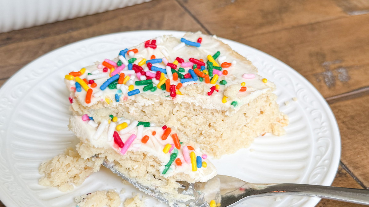 Vanilla Sheet Cake sugar free recipe 