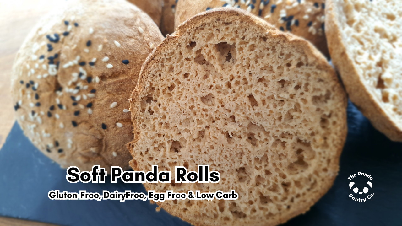 Image of Soft & Fluffy Dairy-Free, Egg-Free Rolls – Gluten-Free & Low-Carb Bread Made with Panda Flour®