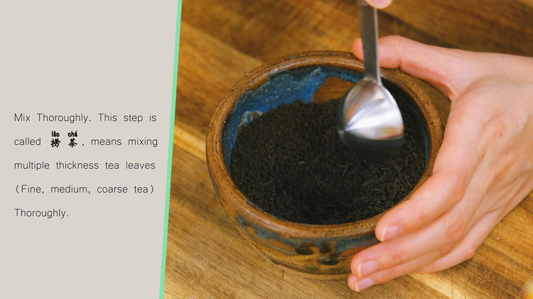 Image of Thoroughly combine 20g of Ceylon black tea and 20g of Lipton yellow label black tea blend and add them to the sock-looking filter tool. Ceylon tea offers bold flavor and rich aroma, forming the backbone of the drink, while Lipton...