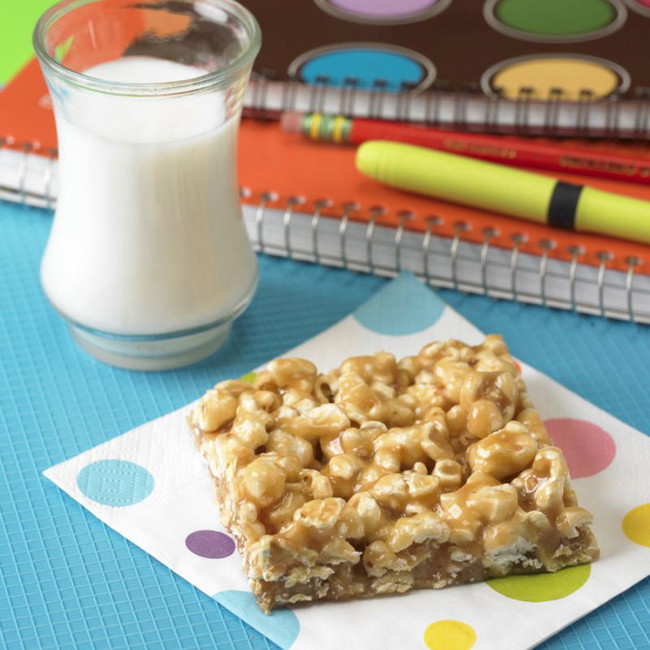 Image of Crunchy Peanut Butter Popcorn Bars (Easy After-School Snack)