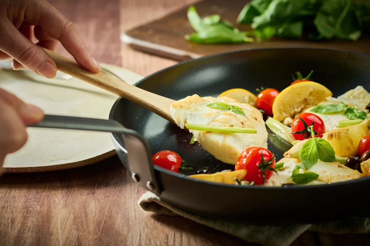Rombo alla grill con finocchio e limone