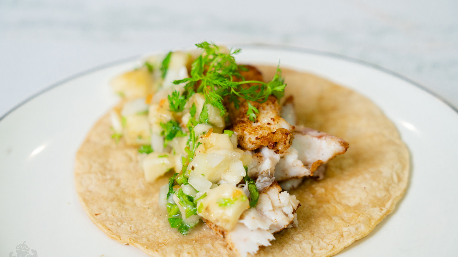 Jerk Snapper Tacos with Banana Salsa