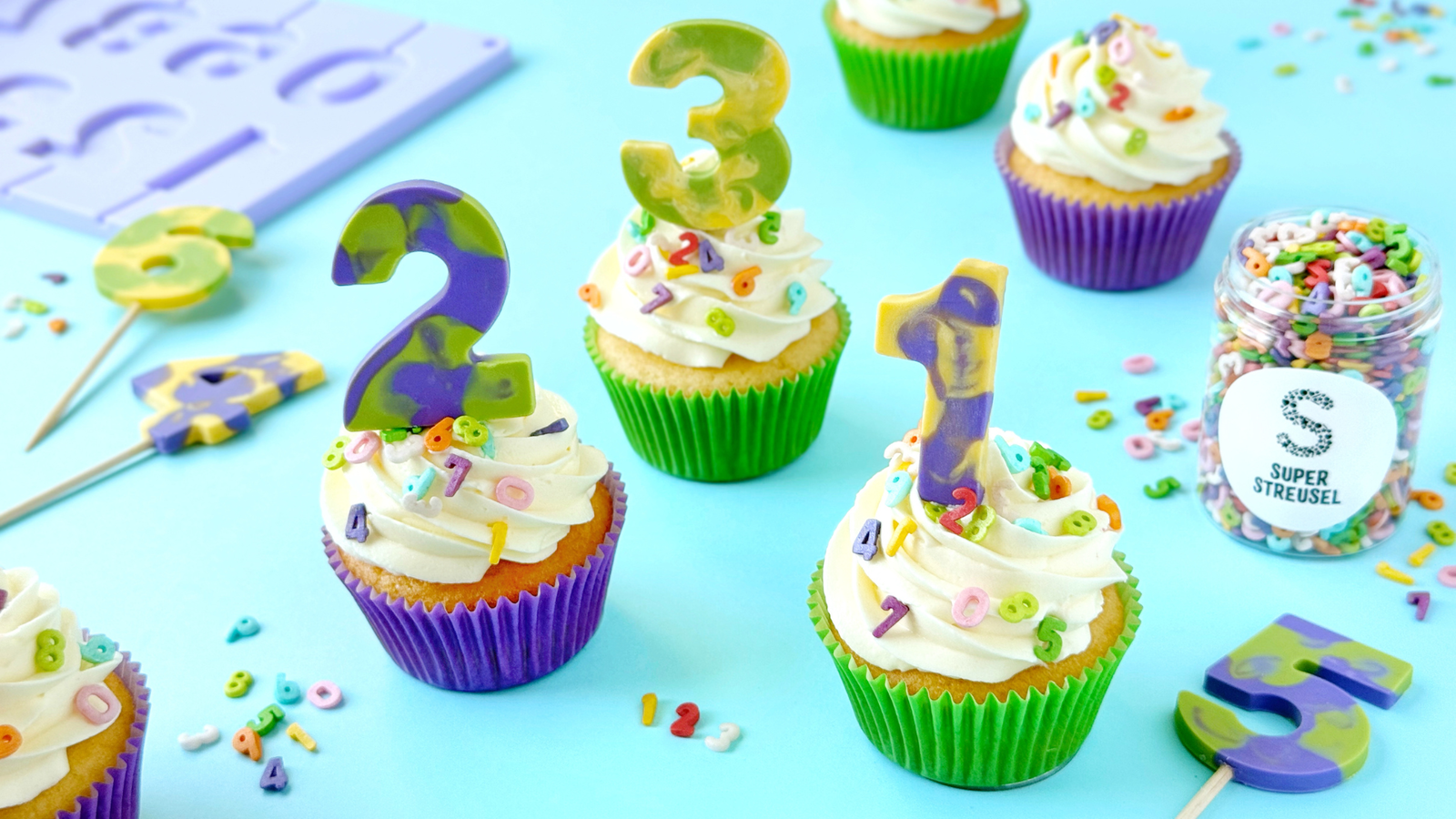 Image of Zahlen Cupcakes