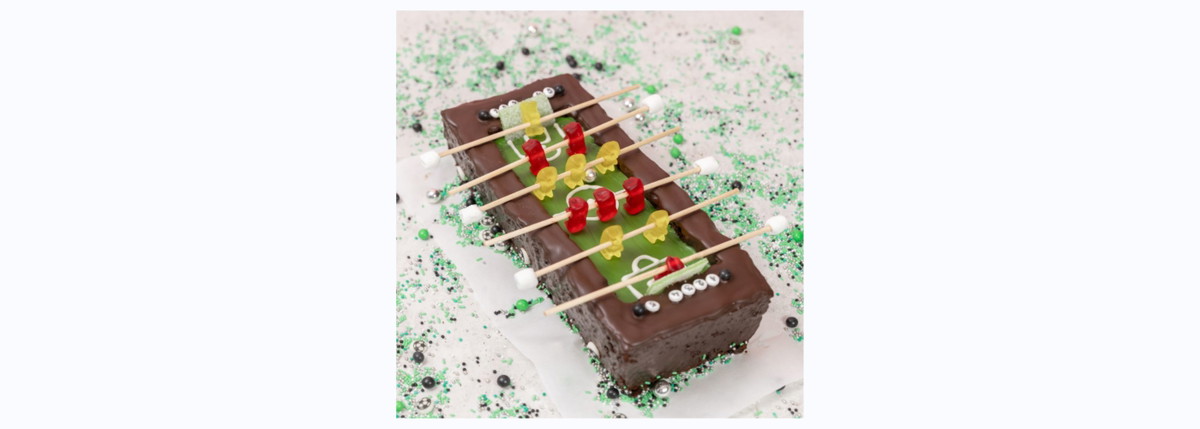 Fußball Schokokuchen Tischkicker