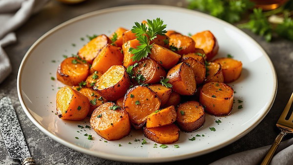 Image of Roasted Sweet Potatoes with Coriander Fennel Seasoning