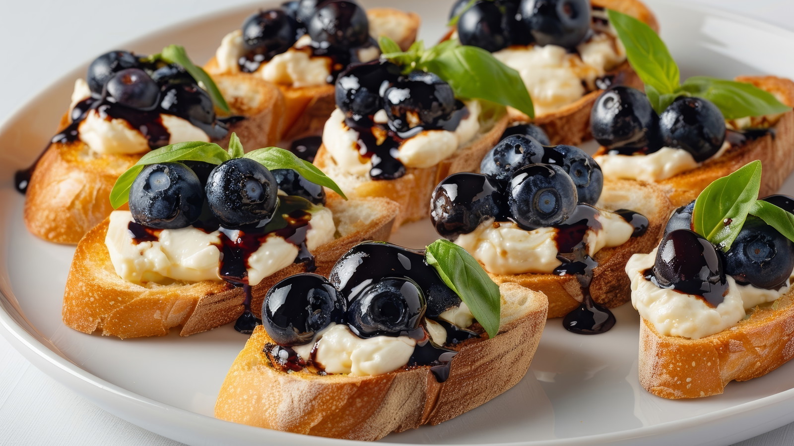 Image of West Michigan Blueberry Crostini with Whipped Feta