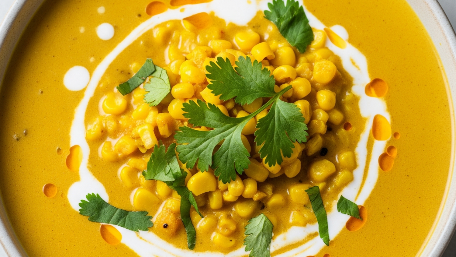 Bowl of Curried Corn Chowder