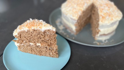 Walnut Coconut Spice Cake