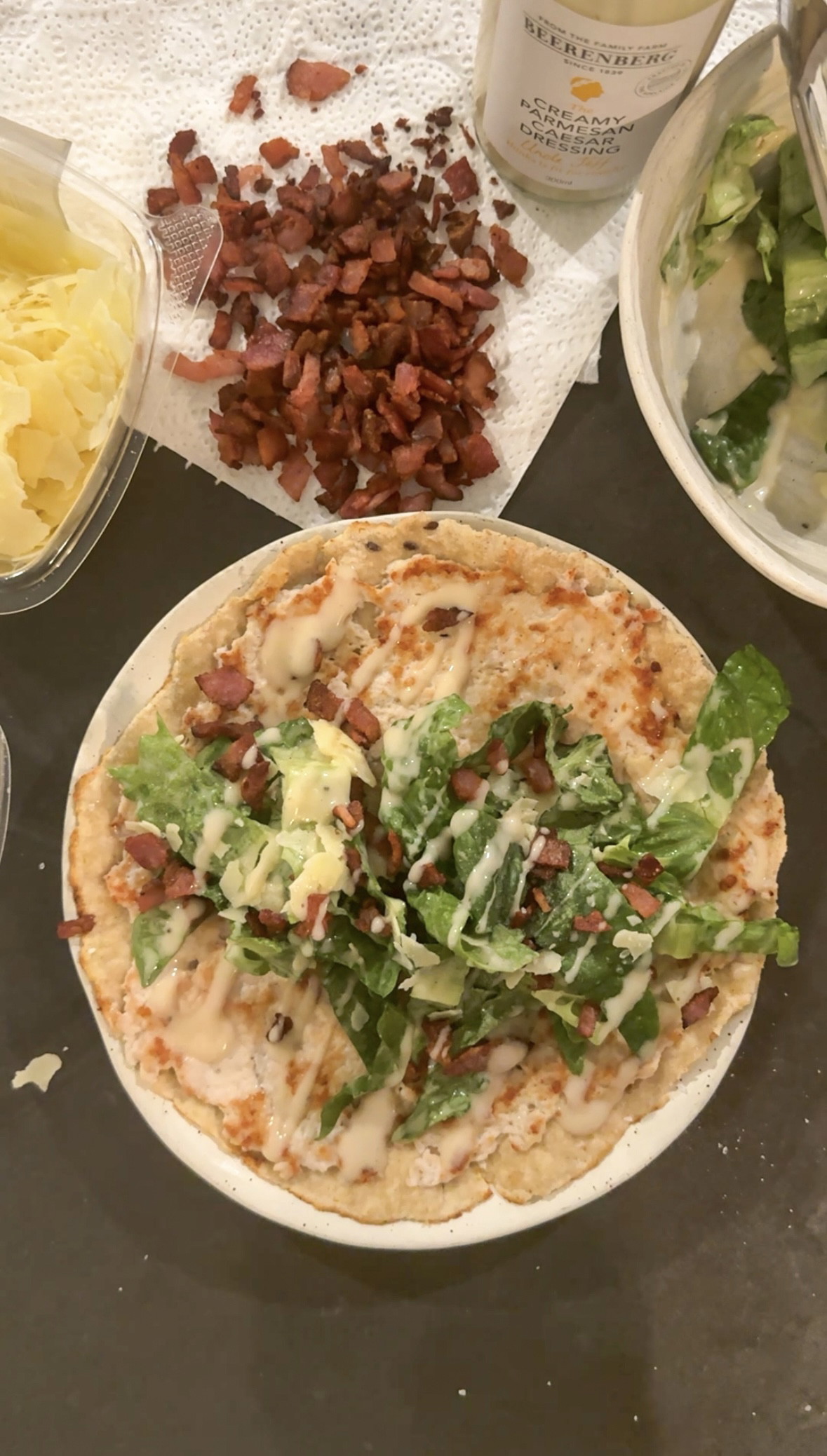 Easy Chicken Caesar Smashed Tacos