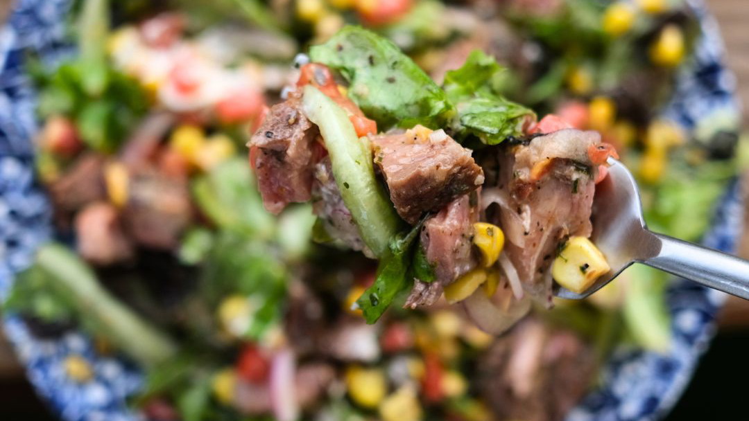 Image of Charred Corn & Ribeye Steak Salad