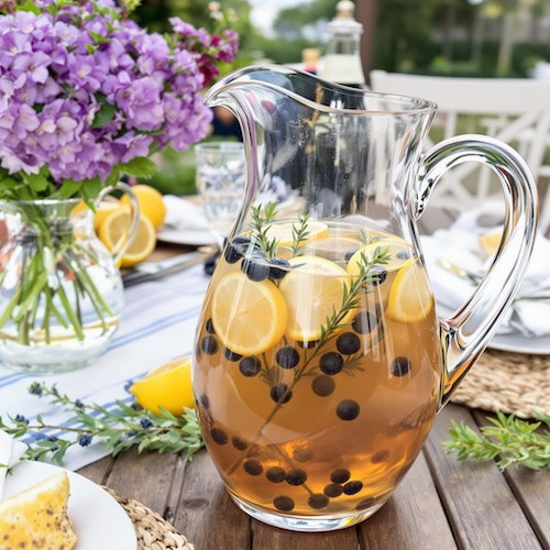 Balsamic Sparkling Shrub - Blueberry Lemon Thyme