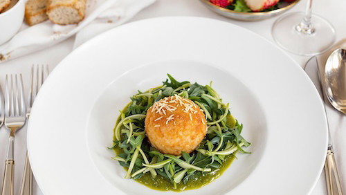 Arancini fried in olive oil