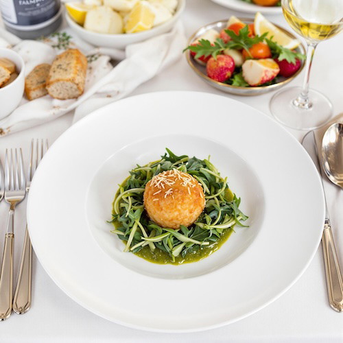 Arancini fried in olive oil