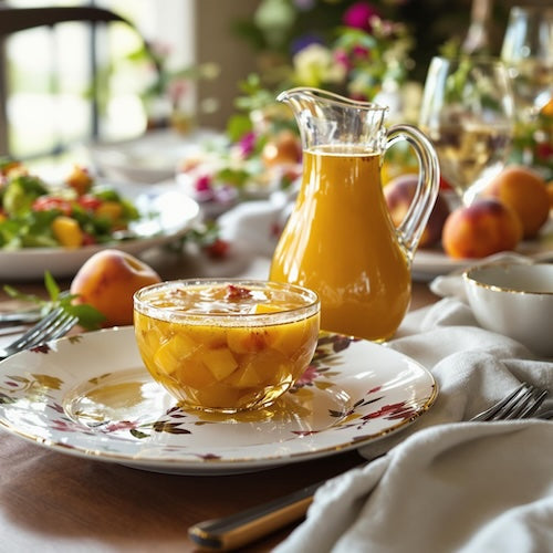 Homemade Peach Vinaigrette Dressing