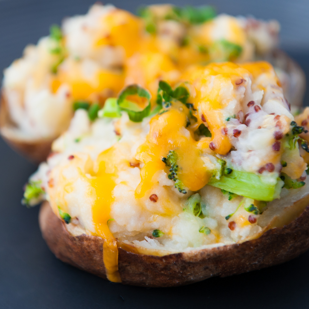 Broccoli Stuffed Potato Skin