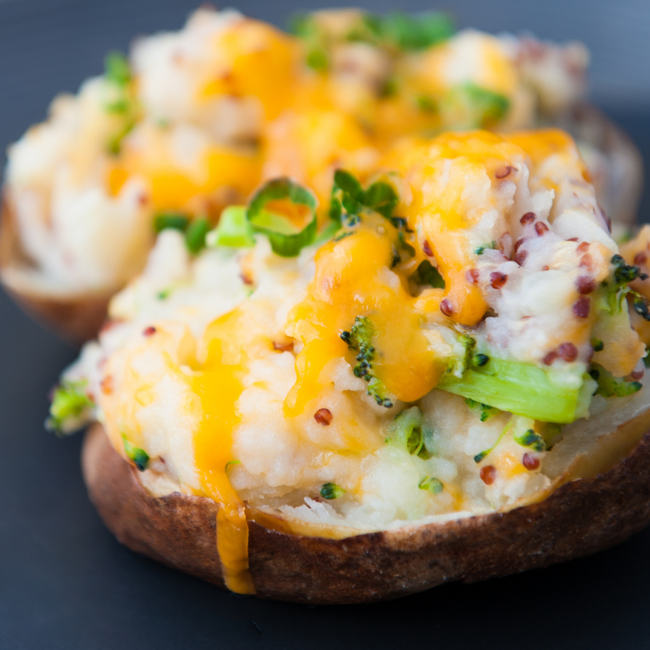 Image of Broccoli Stuffed Potato Skin