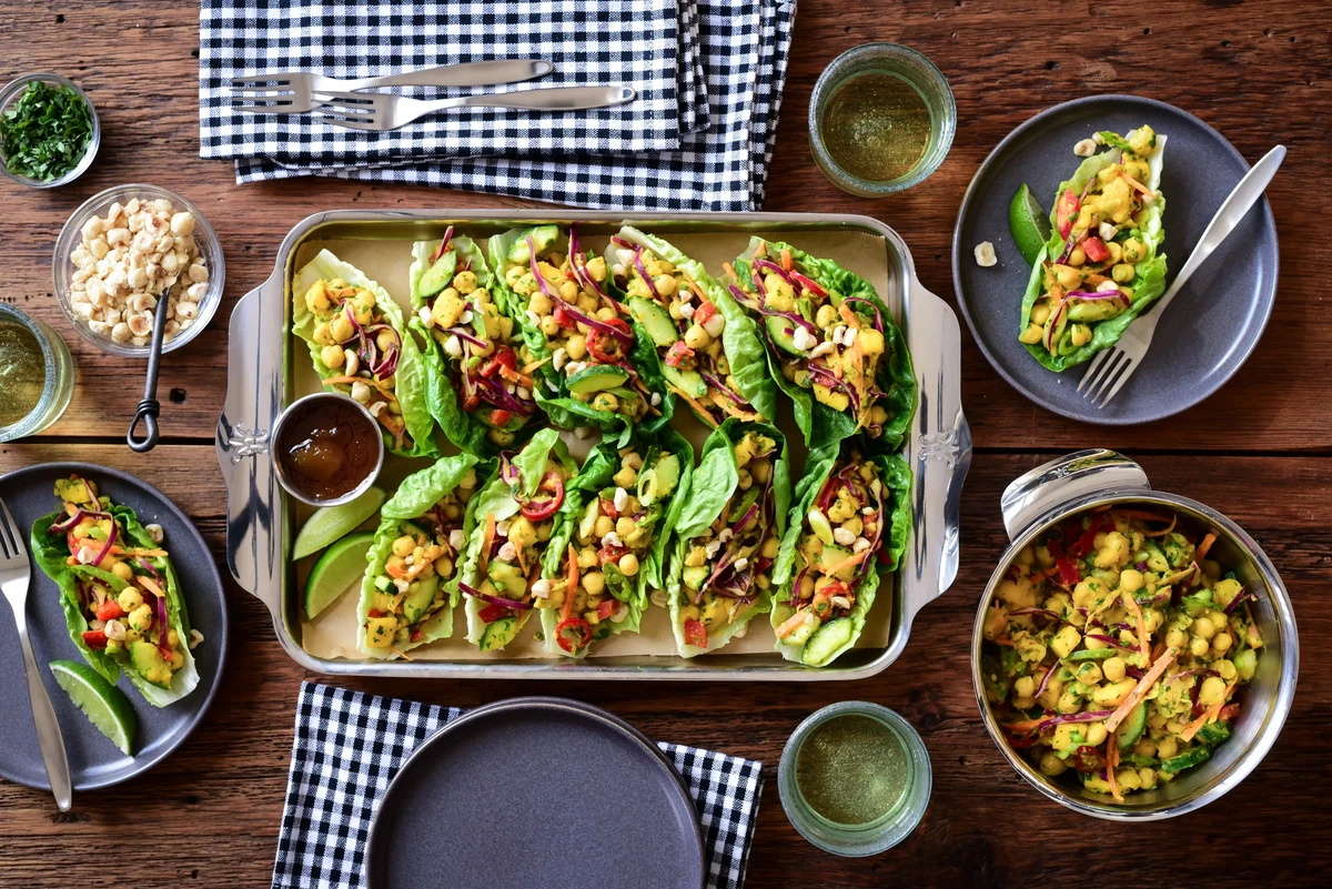 Curried Coconut Chickpea and Mango Salad 