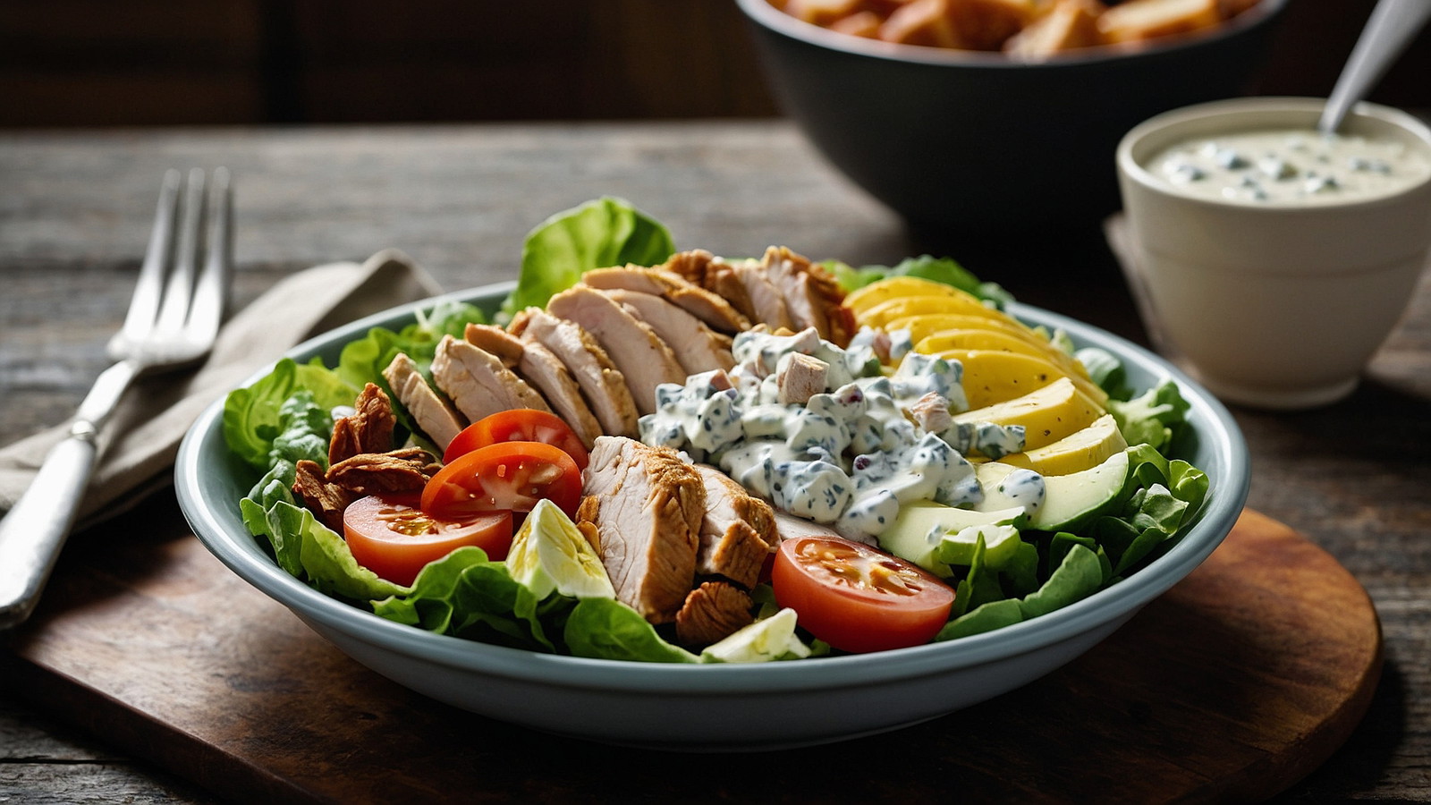 Keto Cobb Salad with Ranch Dressing
