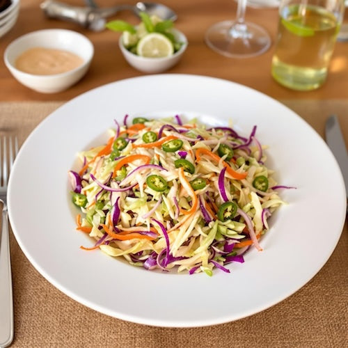 Lime-Chipotle Olive Oil Aioli Coleslaw