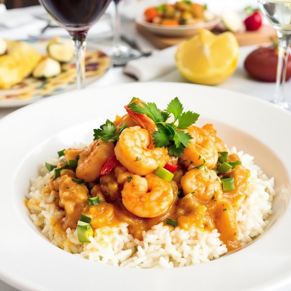 Shrimp Etouffee with Baklouti Olive Oil Roux