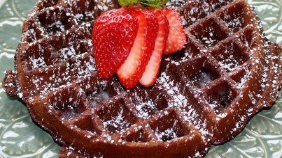 Blood Orange & Cocoa Waffles