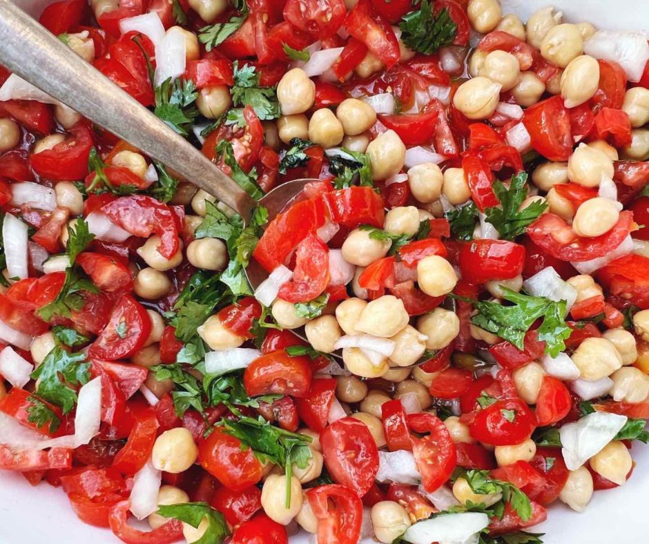 Chickpea and Tomato Mediterranean Salad
