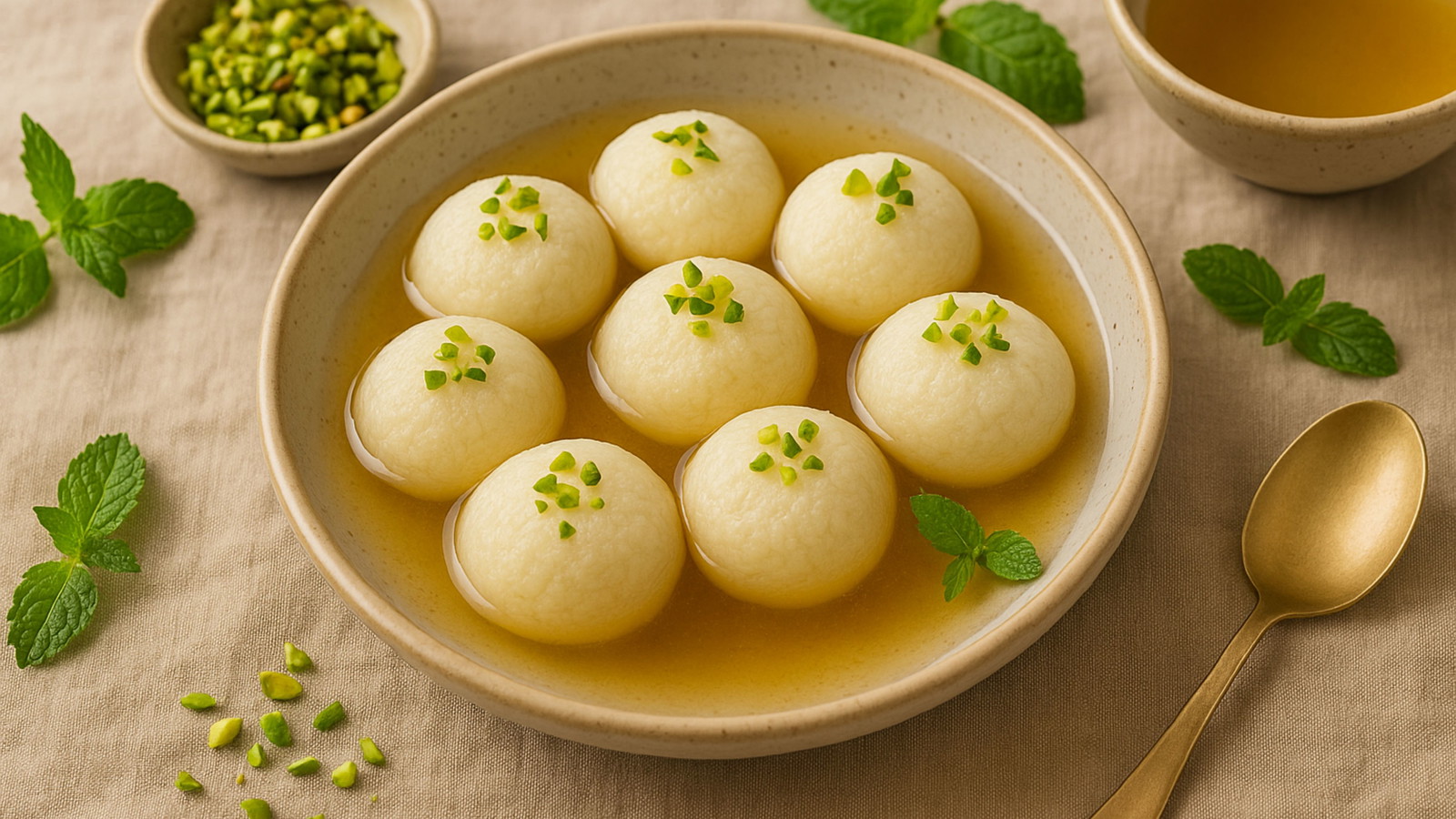 Image of Perles sucrées au sirop (Rasgulla)