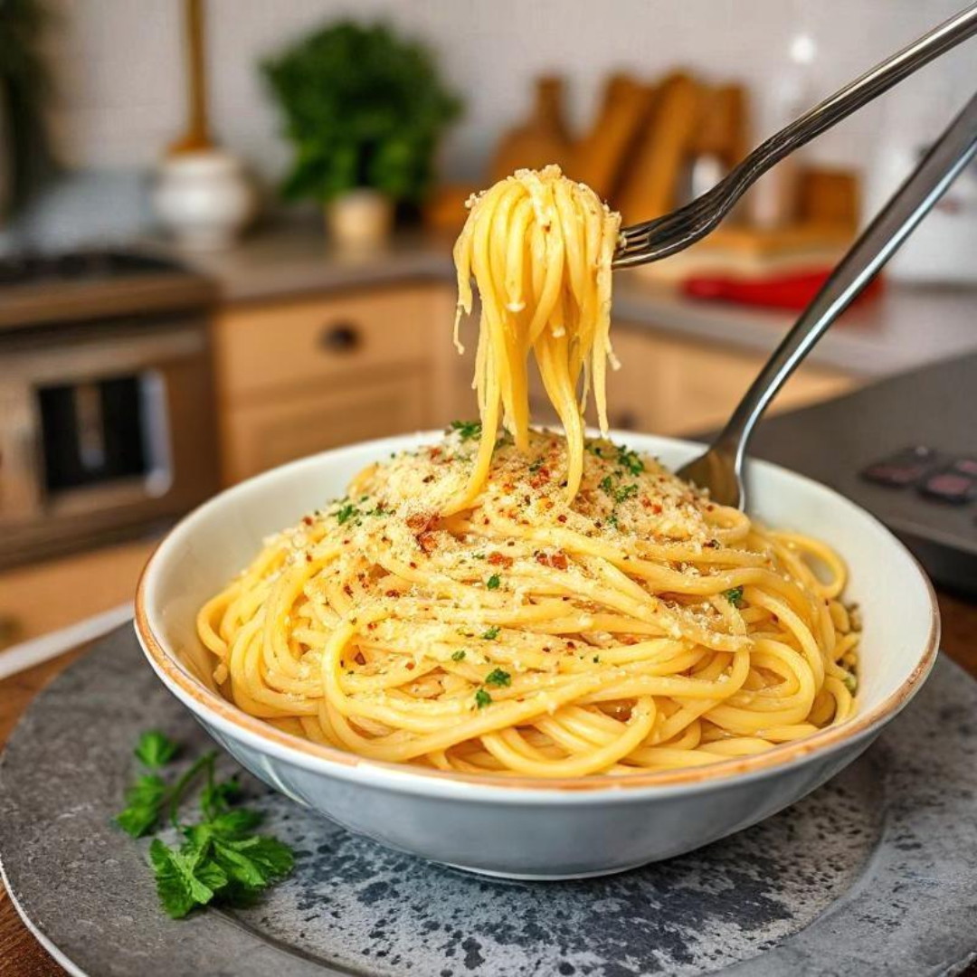10-Minute Garlic Parmesan Pasta