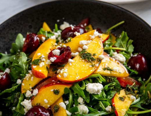 Image of Stone Fruit Salad with Agave Mint Vinaigrette