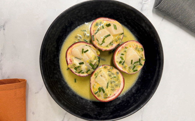 Passion Fruit Scallop Ceviche