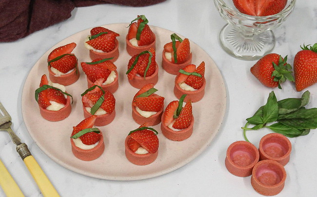 Strawberry & Basil Tartlets