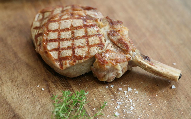 Veal Cutlet with Spinach, Porcini Mushrooms and Port Jus