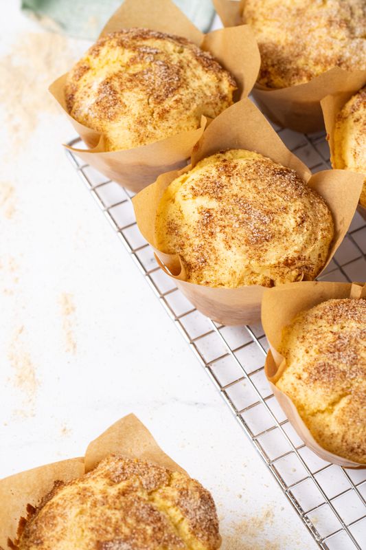 Image of Top with garnish.Garnish:½ sugar3 tsp cinnamon.sprinkle on top of muffins