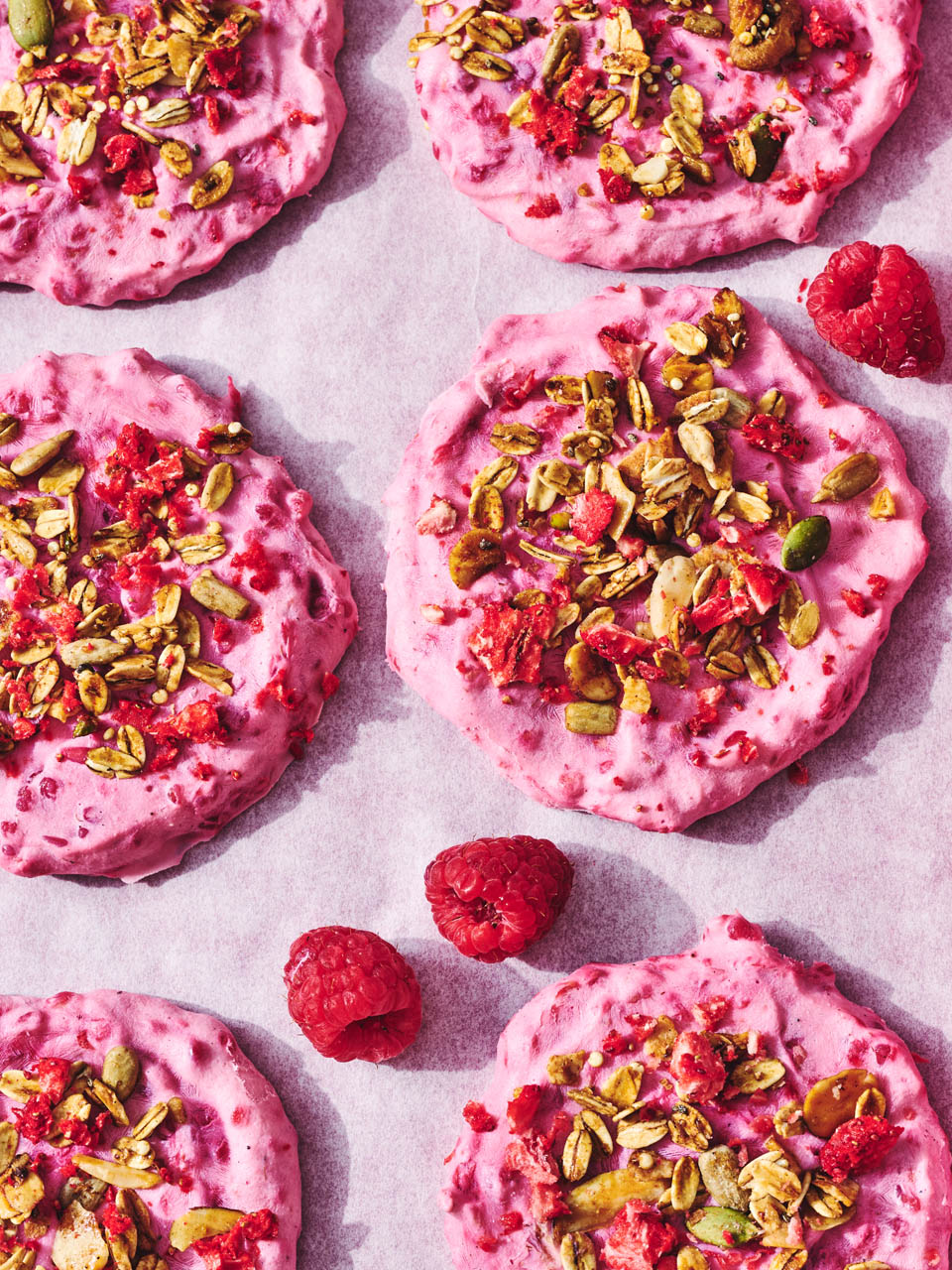 Frozen Berry Yogurt Granola Bites