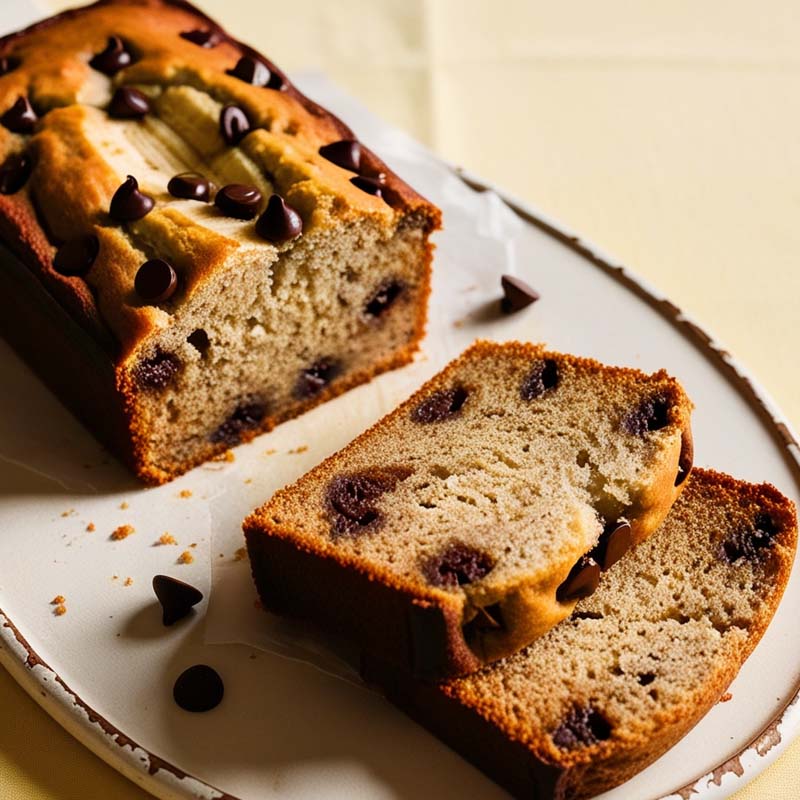Keto Banana Bread with Sugar-Free Chocolate Chips