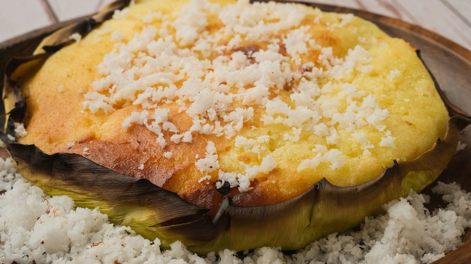 Image of Gâteau de riz moelleux à la noix de coco (Bibingka)