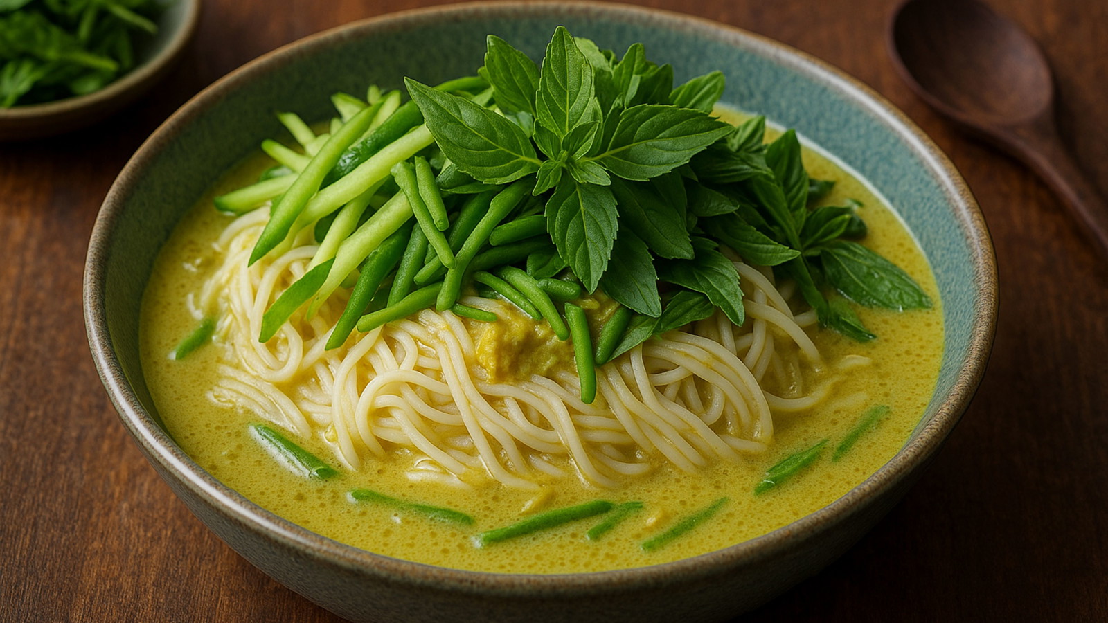 Image of Nouilles de riz au curry vert (Nom Banh Chok)