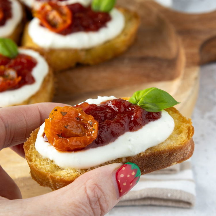 Image of Serve the crostini with drinks or as an appetiser.