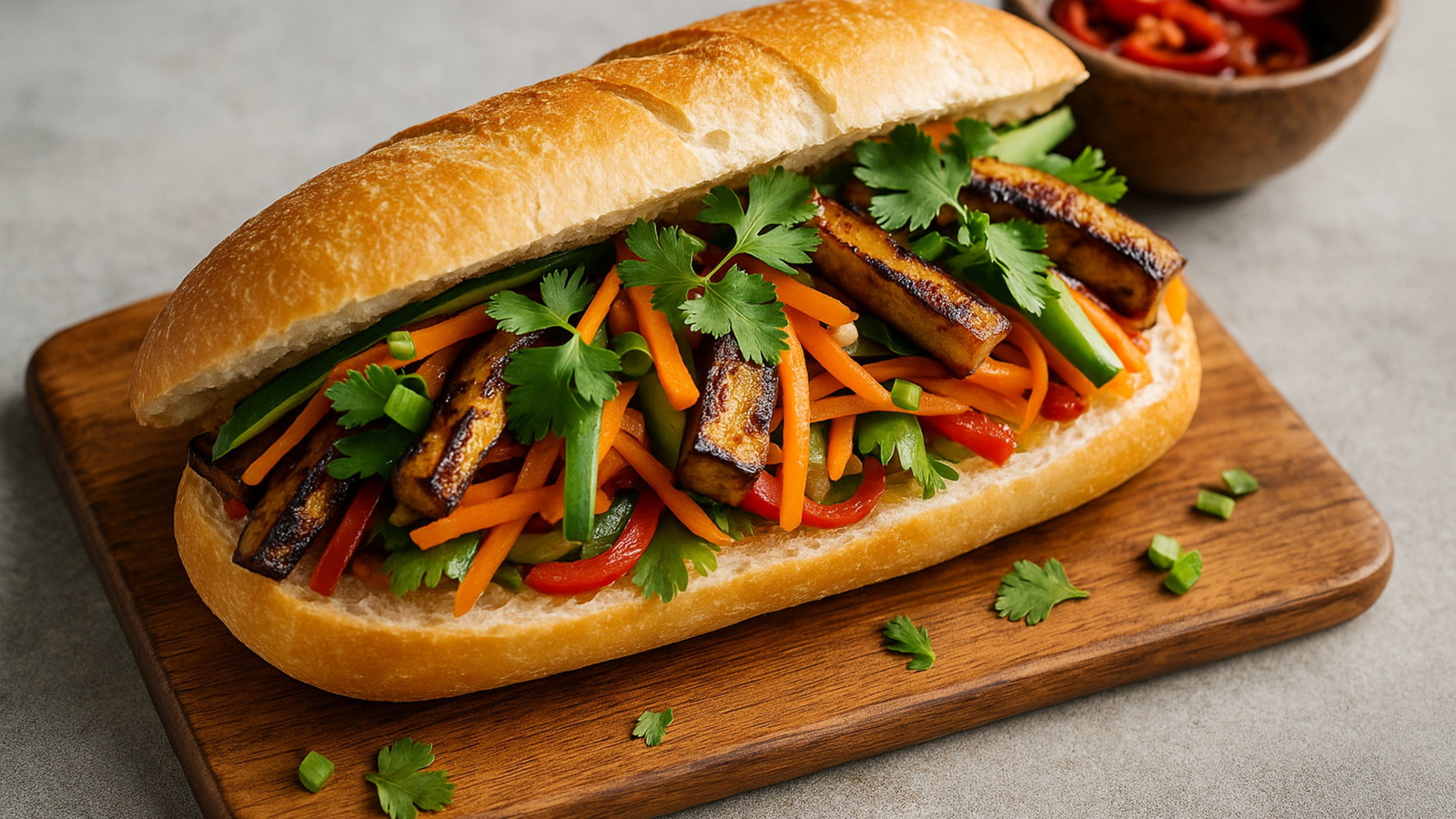 Image of Banh mi veggie à la plancha