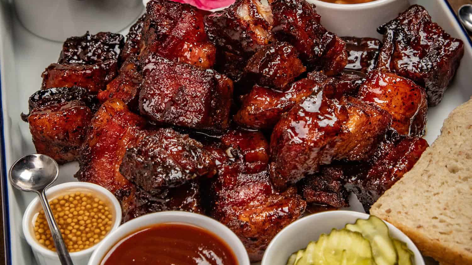 Image of Slow-Smoked Campo Grande Ibérico Pork Belly Burnt Ends