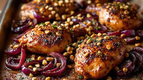Image of Mediteranean Musakhan - Chicken with Sumac and Red Onions