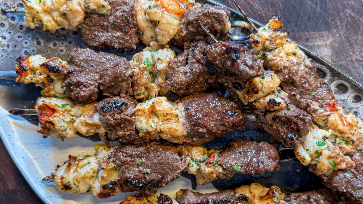 Weeknight Surf & Turf Skewers
