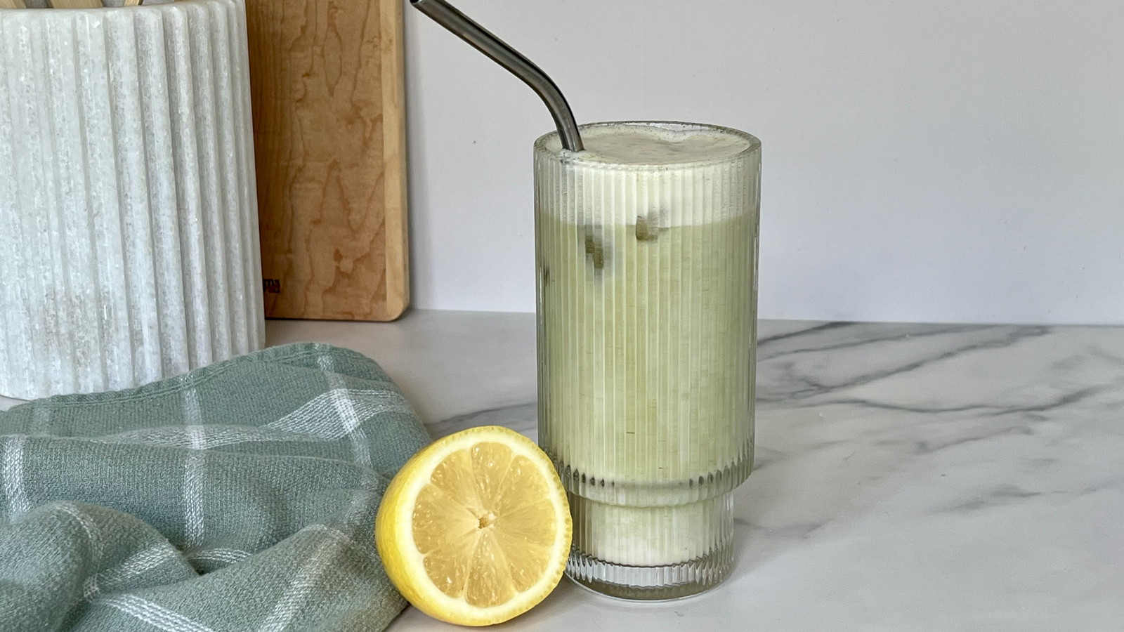 Image of Iced Matcha Latte with Lemon Cold Foam