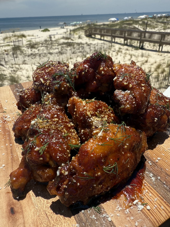 Image of Habanero Honey Mustard Wings with a Homemade Jalapeño Ranch dipping sauce!!
