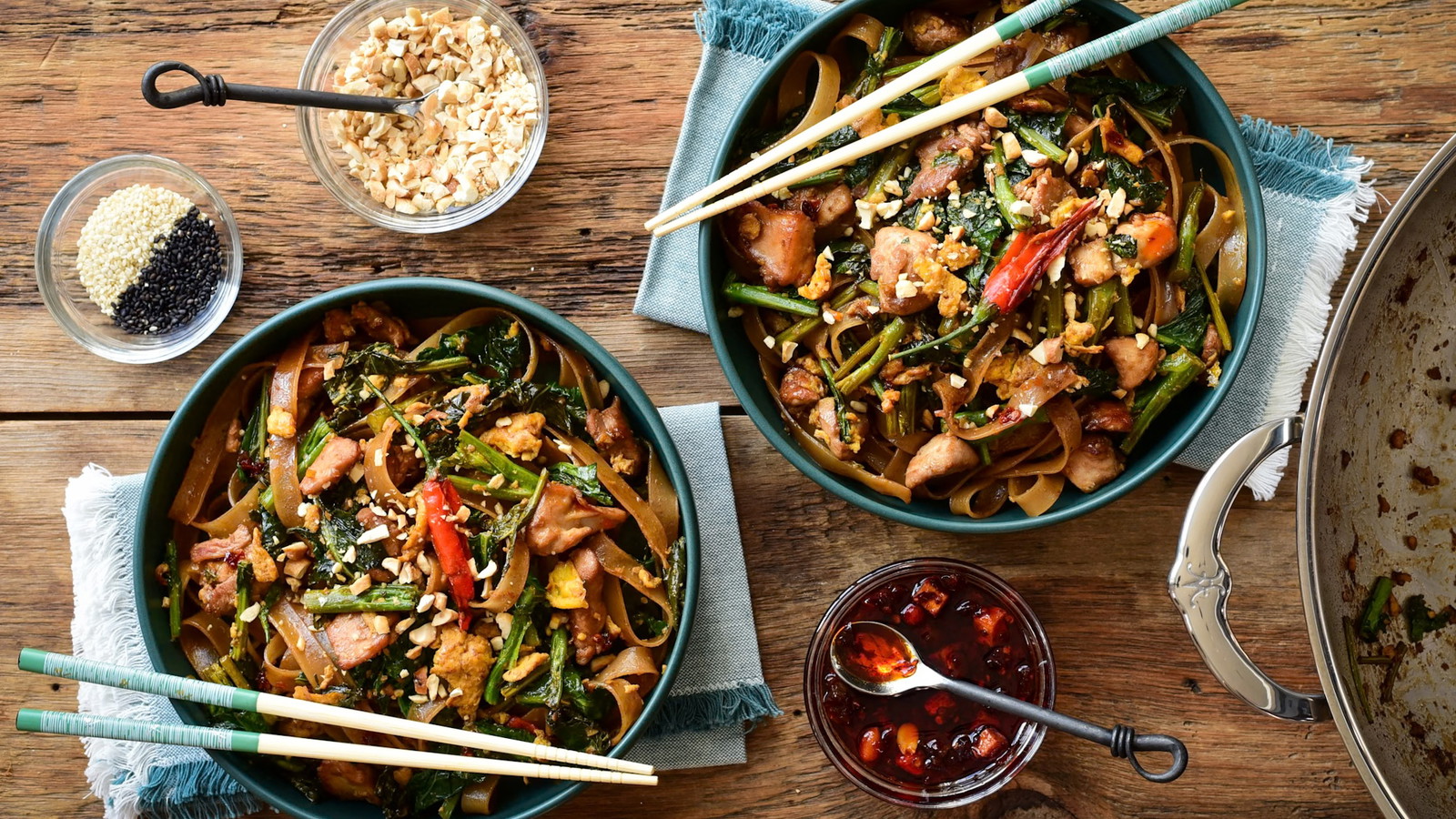 Image of Thai Chicken Stir Fry with Rice Noodles (Pad See Ew)