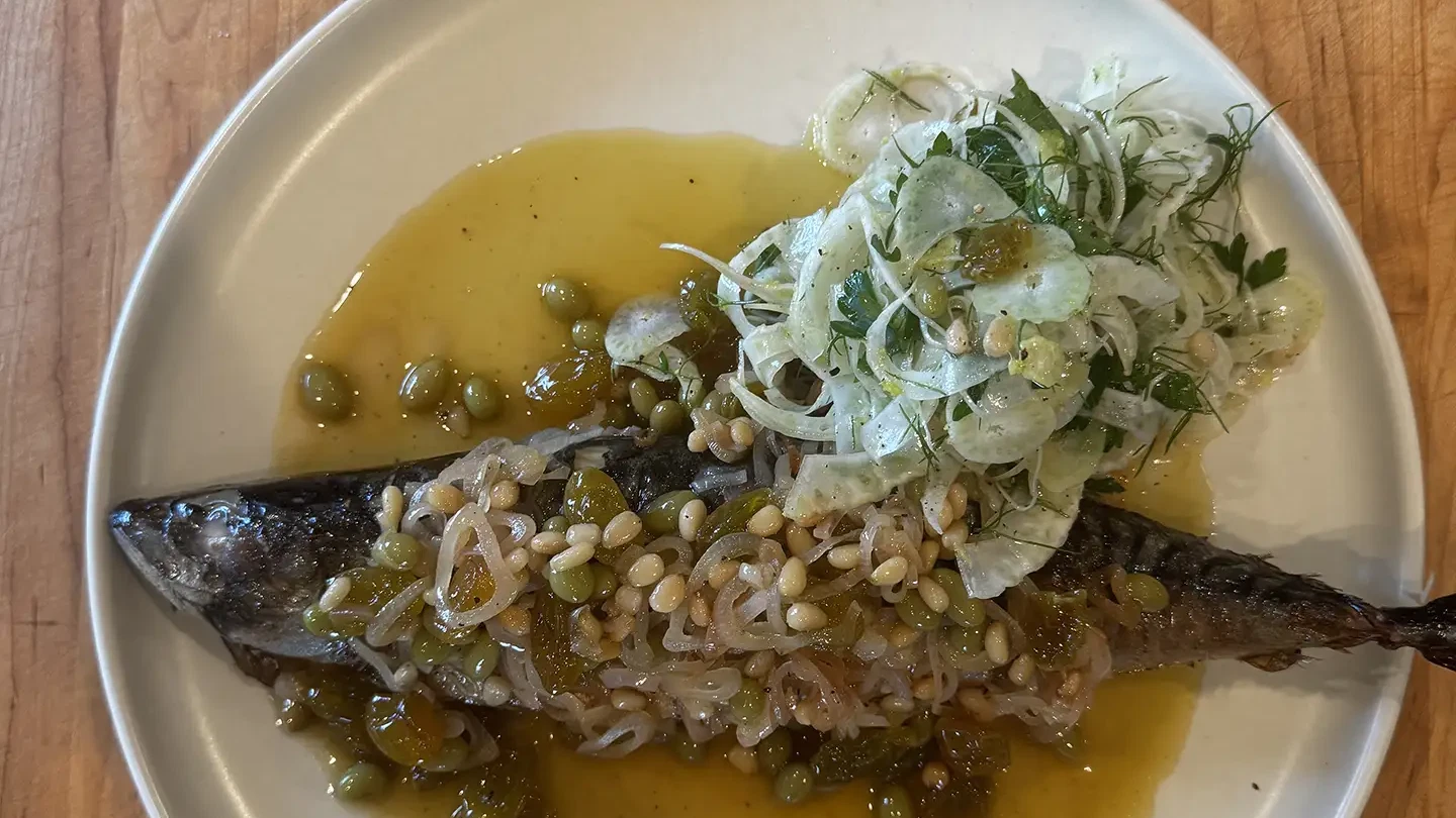 Image of Whole Mackerel in Saor & Fennel Salad
