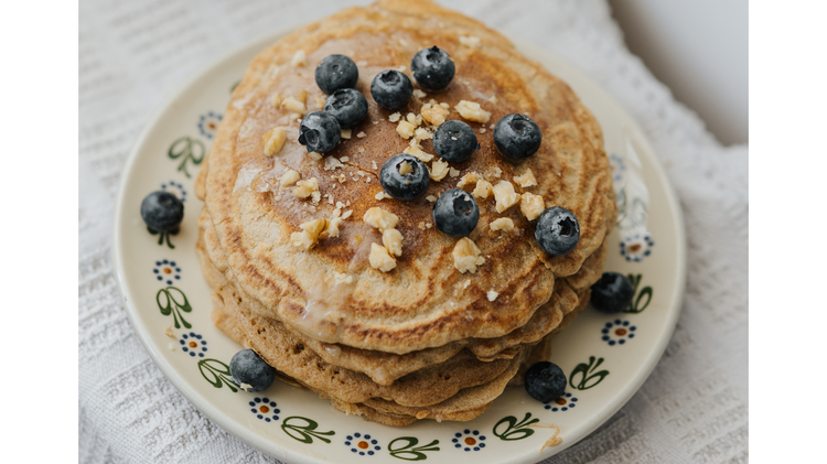 Image of Remove from heat and place on plate. Repeat with remaining batter. Serve with your favorite berries or vegan yogurt.