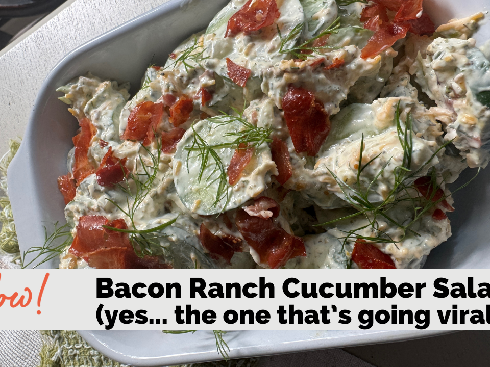 Cheesy Bacon Ranch Cucumber Salad Cheesy Bacon Ranch Cucumber Salad