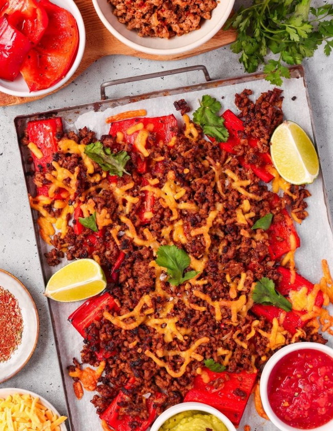 Beefy Red Bell Pepper Nachos | Once Upon A Homestead Recipes