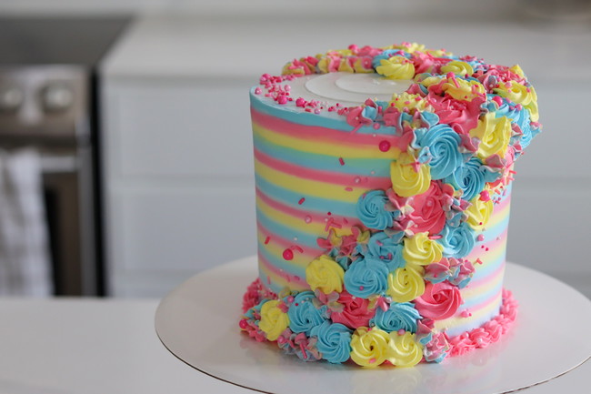 Image of Kootek Colorful Summer Stripe Cake